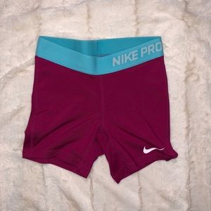 NIKE pink and blue running shorts size xs